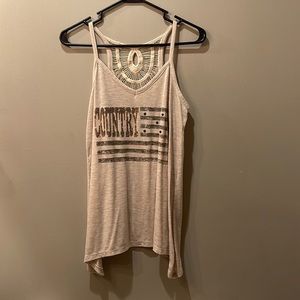 Country American flag tank